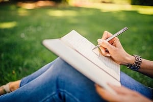Writing in a journal can help to let anger go