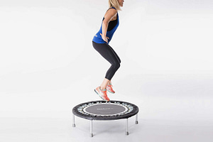 Exercising on a mini trampoline is a great way to reduce stress